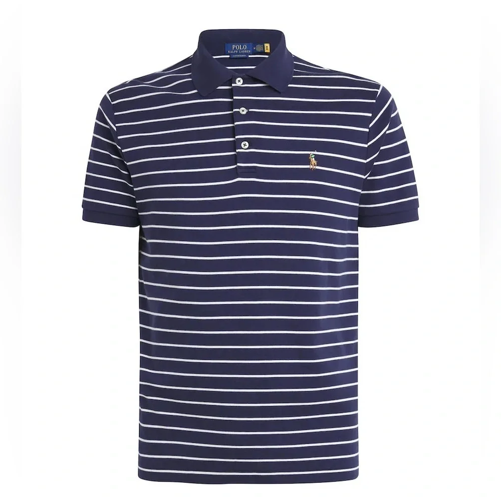 Polo Ralph Lauren Men’s Classic Fit Blue White Striped Polo Shirt XL
